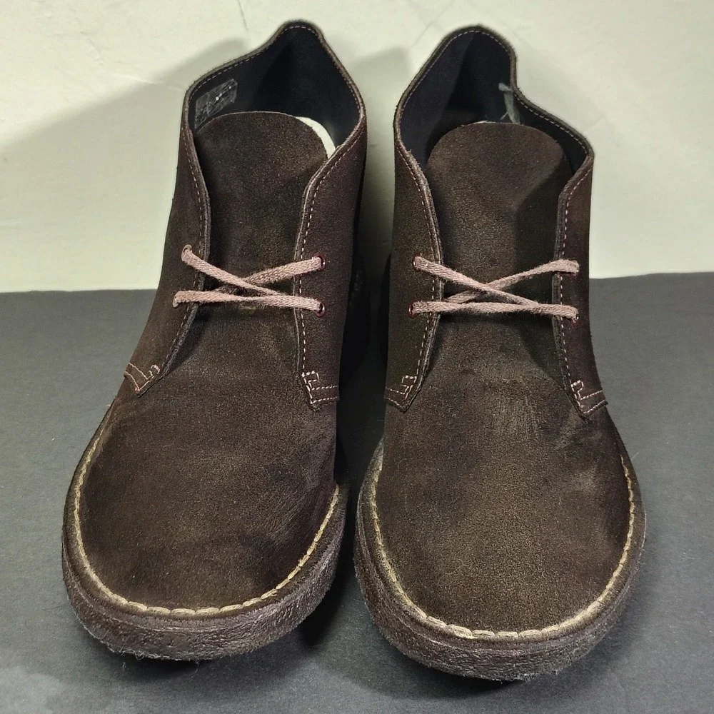 Clarks Desert Boot Mens 10 Brown Suede Chukka Crepe Sole 31692 Classic Casual